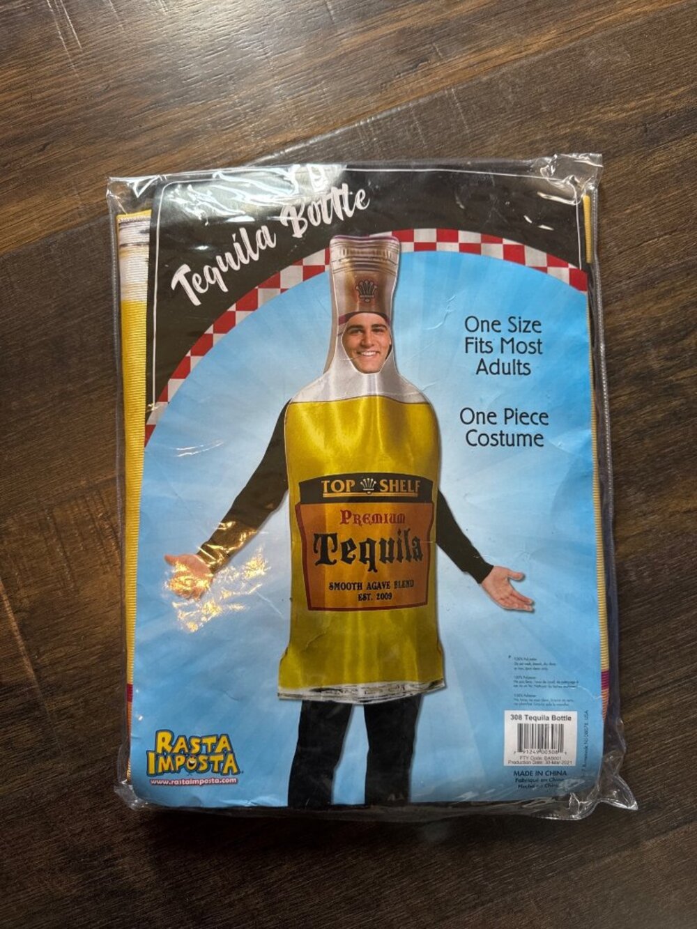 NEW Rasta Imposta Tequila Bottle Adult Costume OSFA Halloween Cosplay